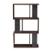 Baxton Studio Legende Modern and Contemporary Brown and Dark Grey Finished Display Bookcase - BSOSEDV5004-Columbia Brown/Dark Grey-Shelf