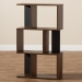 Baxton Studio Legende Modern and Contemporary Brown and Dark Grey Finished Display Bookcase - BSOSEDV5004-Columbia Brown/Dark Grey-Shelf