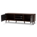 Baxton Studio Samuel Mid-Century Modern Brown and Dark Grey Finished TV Stand - BSOSE TV9012WI-CLB/DG