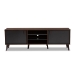 Baxton Studio Samuel Mid-Century Modern Brown and Dark Grey Finished TV Stand - BSOSE TV9012WI-CLB/DG