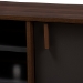 Baxton Studio Samuel Mid-Century Modern Brown and Dark Grey Finished TV Stand - BSOSE TV9012WI-CLB/DG