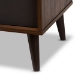 Baxton Studio Samuel Mid-Century Modern Brown and Dark Grey Finished TV Stand - BSOSE TV9012WI-CLB/DG