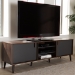 Baxton Studio Samuel Mid-Century Modern Brown and Dark Grey Finished TV Stand - BSOSE TV9012WI-CLB/DG