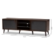 Baxton Studio Samuel Mid-Century Modern Brown and Dark Grey Finished TV Stand - BSOSE TV9012WI-CLB/DG