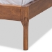 Baxton Studio Aveneil Mid-Century Modern Grey Fabric Upholstered Walnut Finished King Size Platform Bed - BSOBBT6723-Grey-King