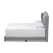 Baxton Studio Aden Modern and Contemporary Grey Fabric Upholstered King Size Bed - BSOAden-Grey-King
