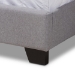 Baxton Studio Aden Modern and Contemporary Grey Fabric Upholstered King Size Bed - BSOAden-Grey-King