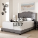 Baxton Studio Aden Modern and Contemporary Grey Fabric Upholstered King Size Bed - BSOAden-Grey-King