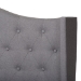 Baxton Studio Alesha Modern and Contemporary Grey Fabric Upholstered King Size Bed - BSOAlesha-Grey-King