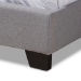 Baxton Studio Alesha Modern and Contemporary Grey Fabric Upholstered King Size Bed - BSOAlesha-Grey-King