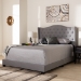 Baxton Studio Alesha Modern and Contemporary Grey Fabric Upholstered King Size Bed - BSOAlesha-Grey-King