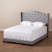Baxton Studio Alesha Modern and Contemporary Grey Fabric Upholstered King Size Bed - BSOAlesha-Grey-King