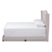 Baxton Studio Alesha Modern and Contemporary Beige Fabric Upholstered King Size Bed - BSOAlesha-Beige-King