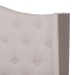 Baxton Studio Alesha Modern and Contemporary Beige Fabric Upholstered King Size Bed - BSOAlesha-Beige-King