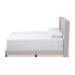 Baxton Studio Brady Modern and Contemporary Beige Fabric Upholstered King Size Bed - BSOBrady-Beige-King