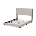 Baxton Studio Brady Modern and Contemporary Beige Fabric Upholstered King Size Bed - BSOBrady-Beige-King