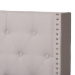 Baxton Studio Brady Modern and Contemporary Beige Fabric Upholstered King Size Bed - BSOBrady-Beige-King