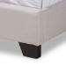 Baxton Studio Brady Modern and Contemporary Beige Fabric Upholstered King Size Bed - BSOBrady-Beige-King