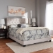 Baxton Studio Brady Modern and Contemporary Beige Fabric Upholstered King Size Bed - BSOBrady-Beige-King