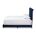 Baxton Studio Candace Luxe and Glamour Navy Velvet Upholstered King Size Bed - BSOCandace-Navy-King