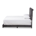 Baxton Studio Candace Luxe and Glamour Dark Grey Velvet Upholstered King Size Bed - BSOCandace-Grey-King