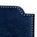 Baxton Studio Darcy Luxe and Glamour Navy Velvet Upholstered King Size Bed - BSODarcy-Navy-King
