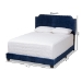 Baxton Studio Darcy Luxe and Glamour Navy Velvet Upholstered King Size Bed - BSODarcy-Navy-King