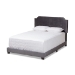 Baxton Studio Darcy Luxe and Glamour Dark Grey Velvet Upholstered Full Size Bed