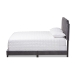 Baxton Studio Darcy Luxe and Glamour Dark Grey Velvet Upholstered Full Size Bed - BSODarcy-Grey-Full