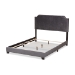 Baxton Studio Darcy Luxe and Glamour Dark Grey Velvet Upholstered Full Size Bed - BSODarcy-Grey-Full