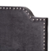 Baxton Studio Darcy Luxe and Glamour Dark Grey Velvet Upholstered Full Size Bed - BSODarcy-Grey-Full