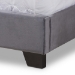 Baxton Studio Darcy Luxe and Glamour Dark Grey Velvet Upholstered Full Size Bed - BSODarcy-Grey-Full