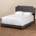 Baxton Studio Darcy Luxe and Glamour Dark Grey Velvet Upholstered Full Size Bed - BSODarcy-Grey-Full