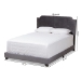 Baxton Studio Darcy Luxe and Glamour Dark Grey Velvet Upholstered Full Size Bed - BSODarcy-Grey-Full
