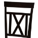 Baxton Studio Rosie Modern and Contemporary Grey Fabric Upholstered and Espresso Brown Finished Dining Chair Set - BSORH123C-Dark Brown/Grey-DC