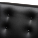 Baxton Studio Perris Mid-Century Modern Black Faux Leather Upholstered Walnut Wood Lounge Chair - BSOBBT8042-Black-CC