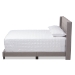 Baxton Studio Lisette Modern and Contemporary Grey Fabric Upholstered King Size Bed - BSOCF8031B-Grey-King