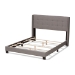 Baxton Studio Lisette Modern and Contemporary Grey Fabric Upholstered King Size Bed - BSOCF8031B-Grey-King