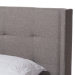 Baxton Studio Lisette Modern and Contemporary Grey Fabric Upholstered King Size Bed - BSOCF8031B-Grey-King