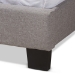 Baxton Studio Lisette Modern and Contemporary Grey Fabric Upholstered King Size Bed - BSOCF8031B-Grey-King