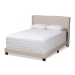 Baxton Studio Lisette Modern and Contemporary Beige Fabric Upholstered Full Size Bed