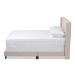 Baxton Studio Lisette Modern and Contemporary Beige Fabric Upholstered Full Size Bed - BSOCF8031B-Beige-Full