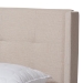 Baxton Studio Lisette Modern and Contemporary Beige Fabric Upholstered Full Size Bed - BSOCF8031B-Beige-Full