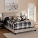 Baxton Studio Lisette Modern and Contemporary Beige Fabric Upholstered Full Size Bed - BSOCF8031B-Beige-Full