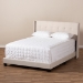 Baxton Studio Lisette Modern and Contemporary Beige Fabric Upholstered Full Size Bed - BSOCF8031B-Beige-Full