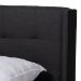 Baxton Studio Lisette Modern and Contemporary Charcoal Grey Fabric Upholstered Queen Size Bed - BSOCF8031B-Charcoal-Queen