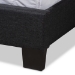 Baxton Studio Lisette Modern and Contemporary Charcoal Grey Fabric Upholstered Queen Size Bed - BSOCF8031B-Charcoal-Queen