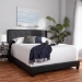 Baxton Studio Lisette Modern and Contemporary Charcoal Grey Fabric Upholstered Queen Size Bed - BSOCF8031B-Charcoal-Queen