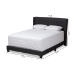 Baxton Studio Lisette Modern and Contemporary Charcoal Grey Fabric Upholstered Queen Size Bed - BSOCF8031B-Charcoal-Queen