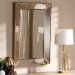Baxton Studio Neva Modern and Contemporary Antique Gold Finished Rectangular Accent Wall Mirror - BSORXW-6177